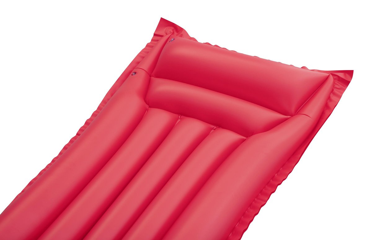 BESTWAY φουσκωτό στρώμα θαλάσσης 44007 με μαξιλάρι, 183x69cm, κόκκινο - Image 3