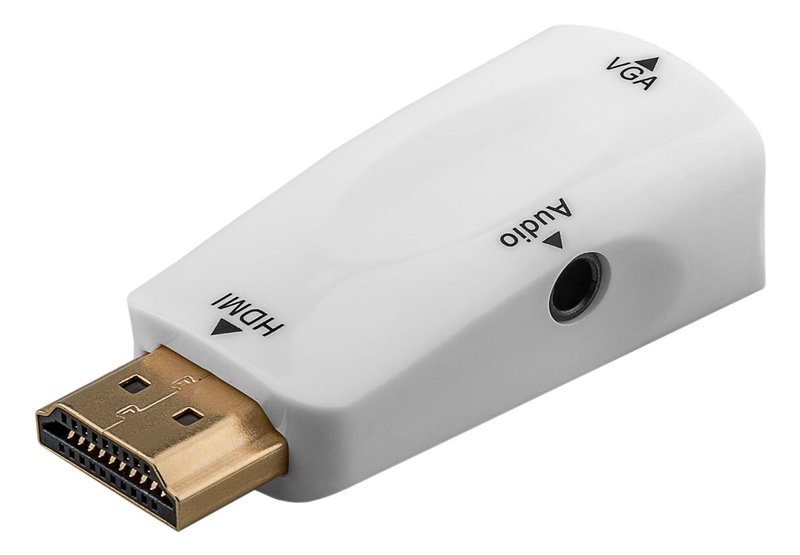 GOOBAY αντάπτορας HDMI σε VGA  με 3.5mm, 1080p/60Hz, λευκός 2825