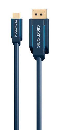 CLICKTRONIC καλώδιο DisplayPort σε USB Type-C , 4K/60Hz, 1m, μπλε 3297