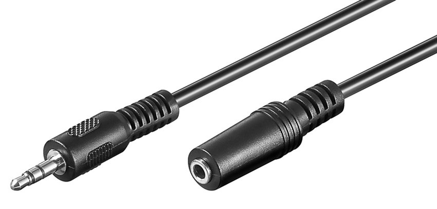 GOOBAY προέκταση καλωδίου ήχου 3.5mm , 3 pin stereo, 5m, μαύρο 2215