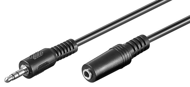 GOOBAY καλώδιο ήχου 3.5mm  αρσενικό-θηλυκό, 3 pin, 10m, μαύρο 2214