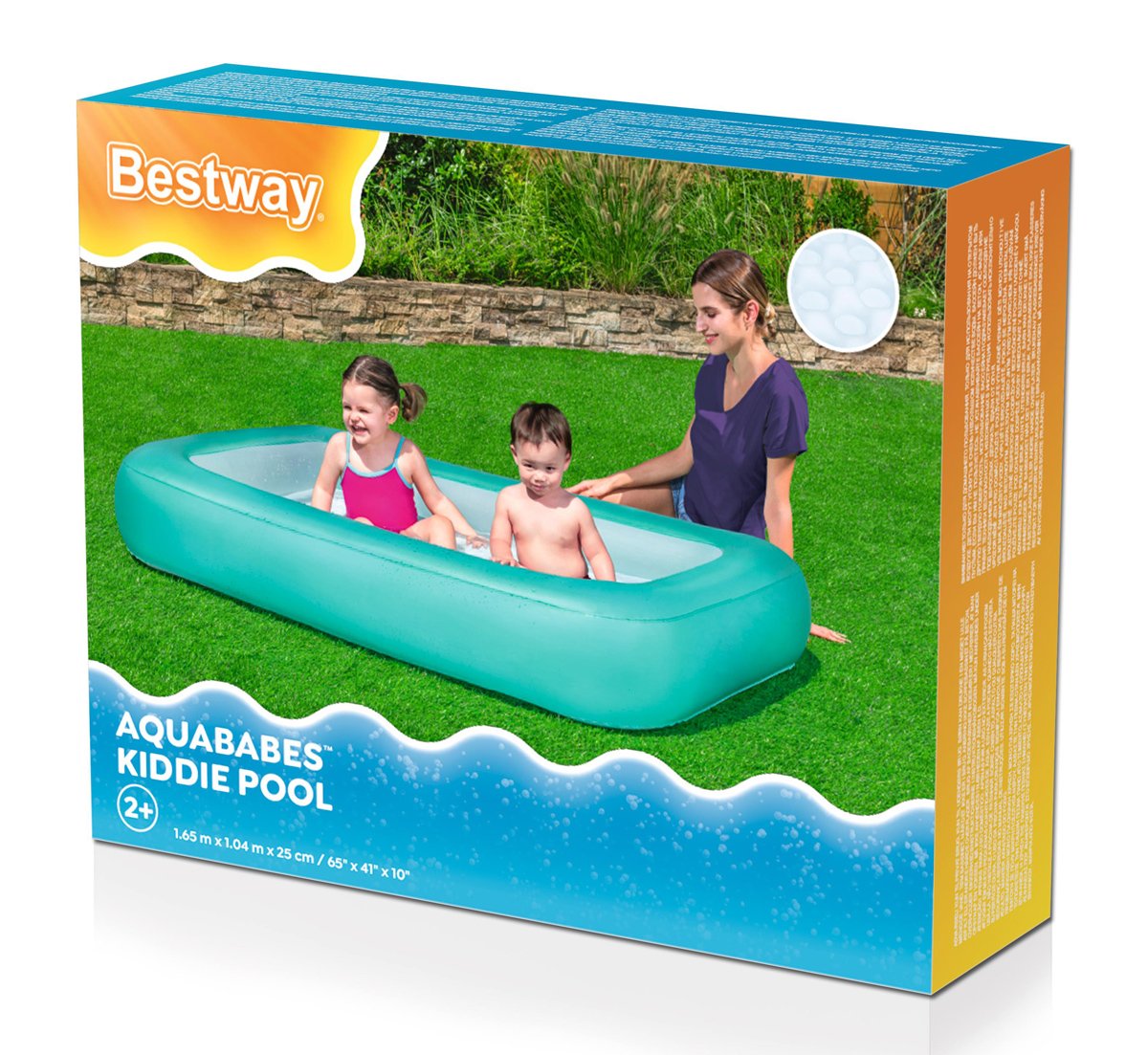 BESTWAY παιδική φουσκωτή πισίνα 51115, 102lt, 165x104x25cm, βεραμάν - Image 6