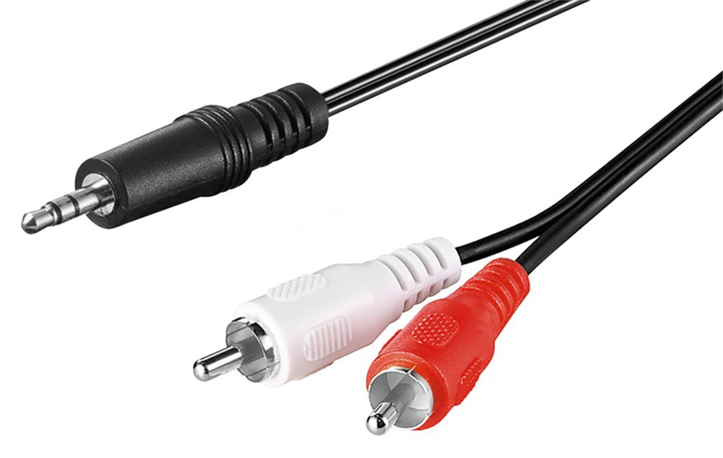 GOOBAY καλώδιο ήχου 3.5mm σε 2x RCA, 3 pin stereo, 3m, μαύρο 2207