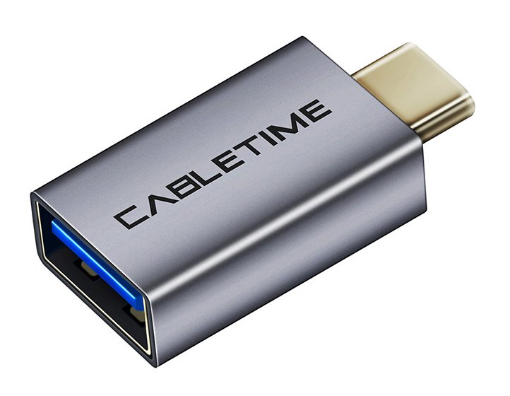 CABLETIME αντάπτορας USB-C σε USB CT-CMAFOTG, 5Gbps, γκρι 2349