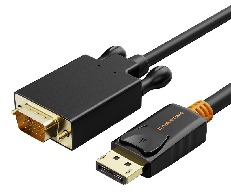 CABLETIME καλώδιο DisplayPort σε VGA CT-04G, 1080p, 1.8m, μαύρο 2365