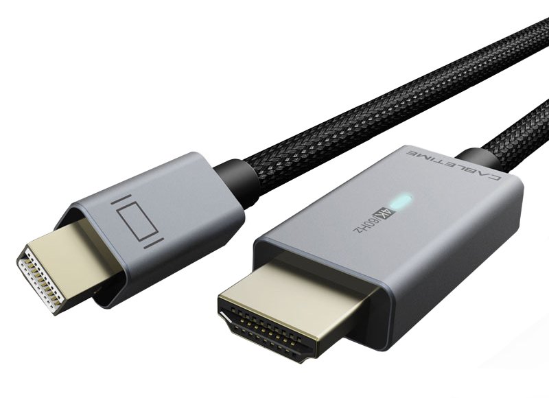 CABLETIME καλώδιο mini DisplayPort σε HDMI CT-P03G4K, 4K, 1.8m, μαύρο 2367