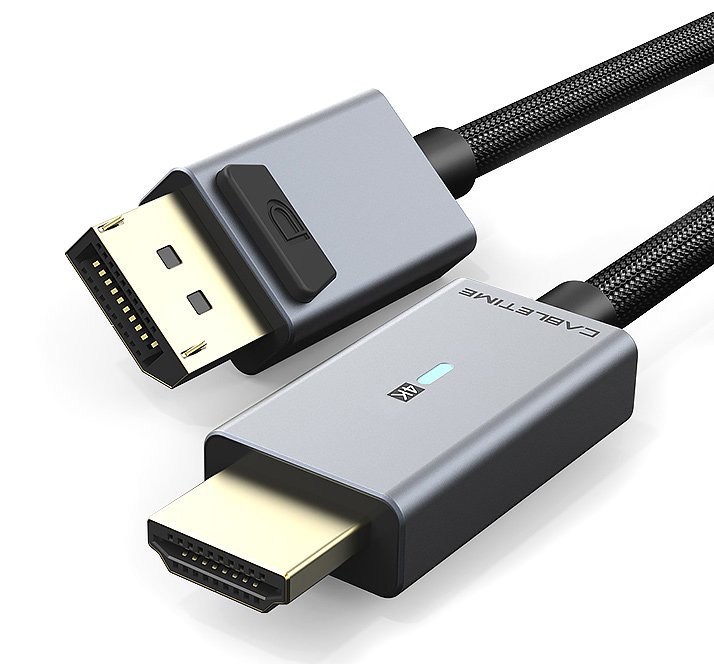 CABLETIME καλώδιο DisplayPort σε HDMI CT-P02G4K, 4K, 1.8m, μαύρο 2368