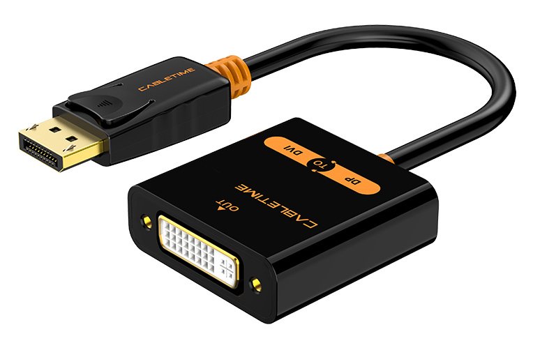 CABLETIME αντάπτορας DisplayPort σε DVI CT-02G, 1080p, μαύρος 2375