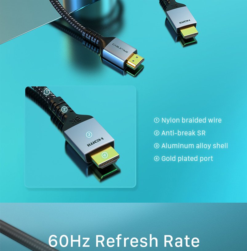 kalodio HDMI 2.1 CT-HM8K, 8K/60Hz, 48Gbps, 28AWG, 3m, mayro 2379 8K