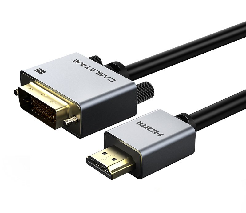 CABLETIME καλώδιο HDMI σε DVI PH241G, 1080p/60Hz, 2m, μαύρο 2600