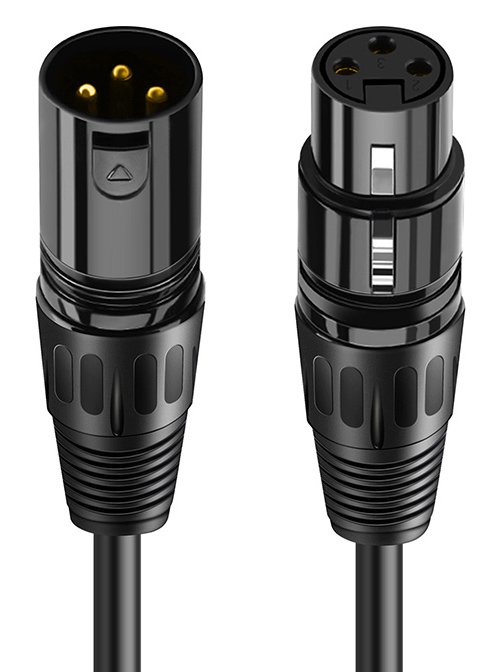 CABLETIME καλώδιο μικροφώνου XLR AV30, 3P, M/F, 24AWG, m, μαύρο 2389