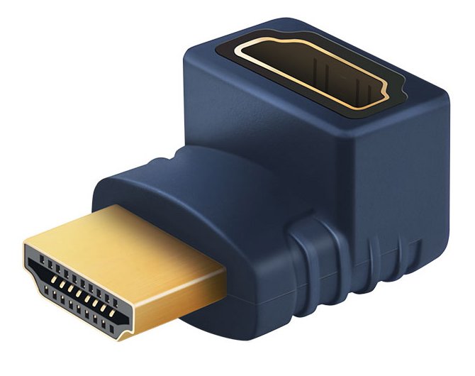 CABLETIME αντάπτορας HDMI HA10, γωνιακός, 4K, μπλε 2408