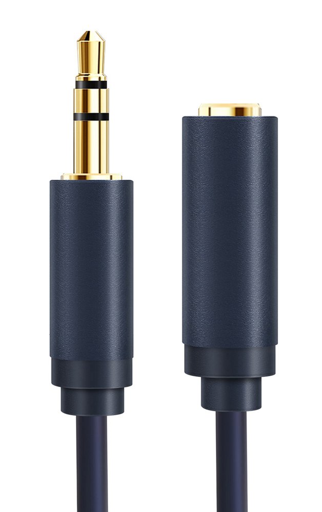CABLETIME καλώδιο προέκτασης ήχου 3.5mm CT-AV302-H11G, gold plated, 10m, μπλε