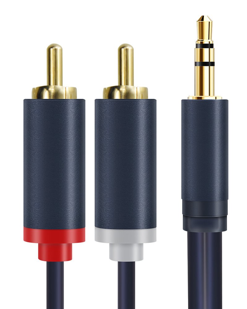 CABLETIME καλώδιο ήχου 3.5mm σε 2x RCA CT-AV303-H12G, 15m, μπλε
