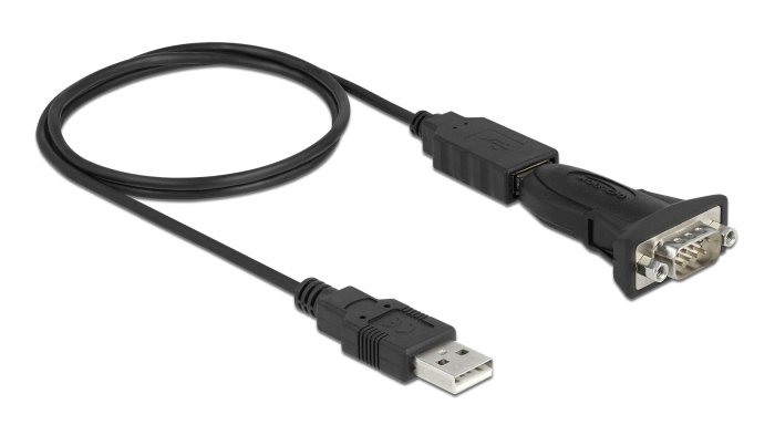 DELOCK αντάπτορας USB σε RS-232 DB9  με καλώδιο USB, 0.8m, μαύρο 3475