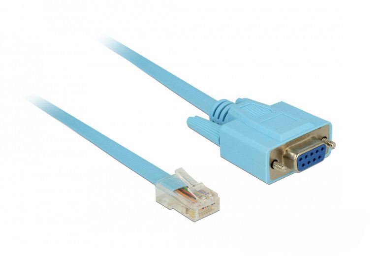 DELOCK Καλώδιο Serial RS-232 DB9 female σε RJ45 male, 1m, μπλε 999