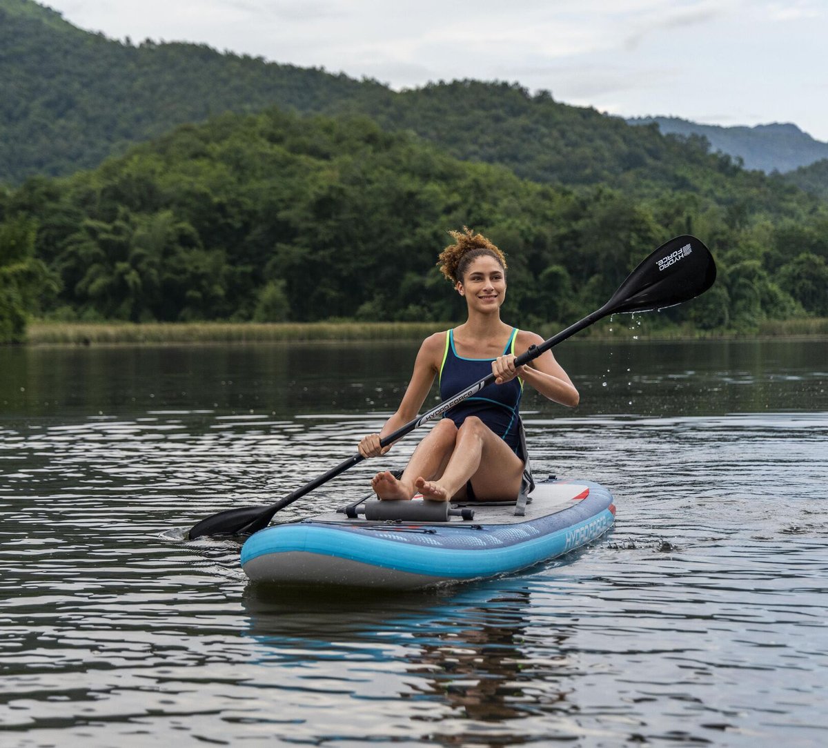 BESTWAY φουσκωτή σανίδα SUP/kayak Oceana 6532D με αποσπώμενο κάθισμα, 335x91.5x15cm, μπλε - Image 2