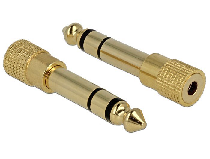 DELOCK αντάπτορας 6.35mm σε 3.5mm , μεταλλικός, gold plated 631