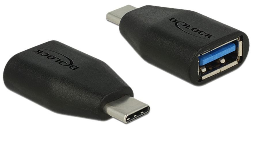 DELOCK αντάπτορας USB-C σε USB 3.1 θηλυκό , 10Gbps, μαύρος 714