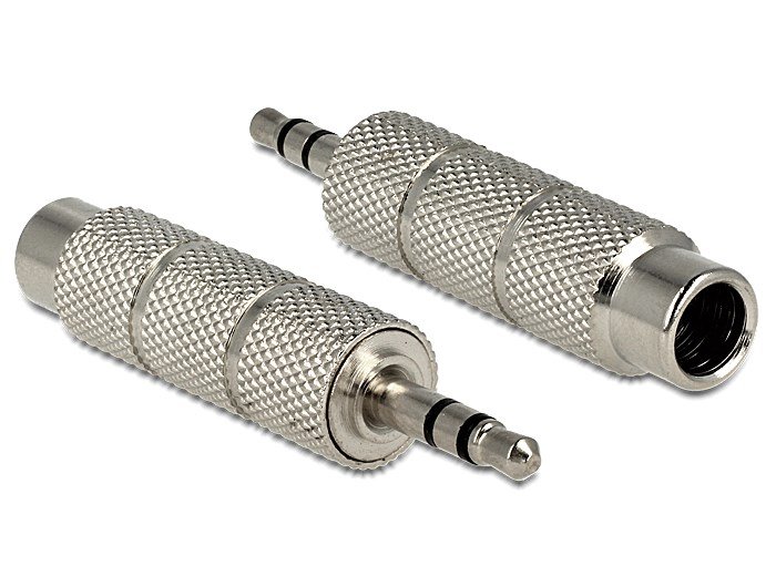 DELOCK αντάπτορας από 3.5mm σε 6.3mm , μεταλλικός, ασημί 632