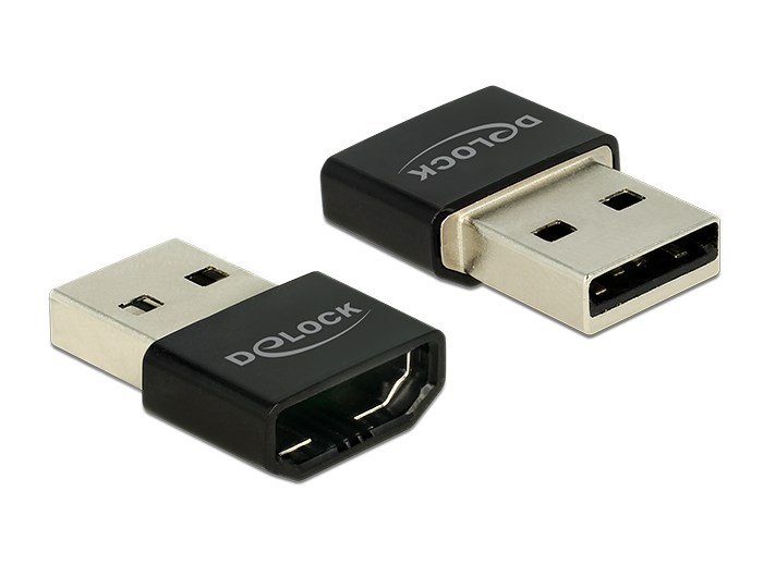 DELOCK αντάπτορας USB σε HDMI-A θηλυκό , μαύρος 639