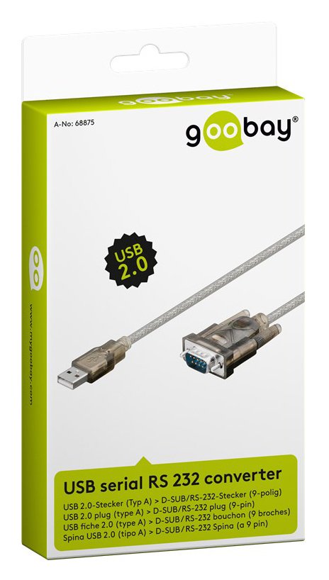 kalodio USB se RS-232, 1 Mbit/s, 1.5m, diafano 322 1.5m