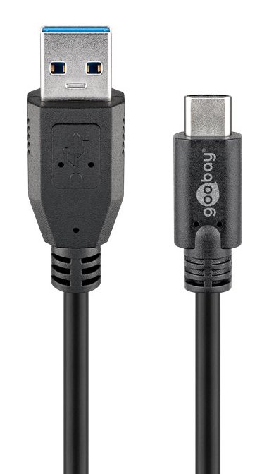 GOOBAY καλώδιο USB σε USB-C , 15W, 5Gbps, 2m, μαύρο 3461