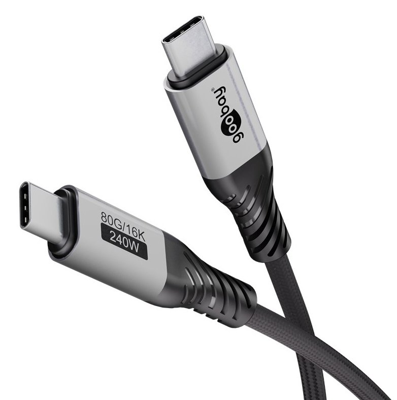 kalodio USB-C, USB4, 240W, 80Gbps, 16K/60Hz, 1.5m, mayro 240 watt