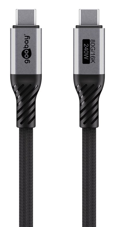 kalodio USB-C, USB4, 240W, 80Gbps, 16K/60Hz, 1.5m, mayro 240 watt