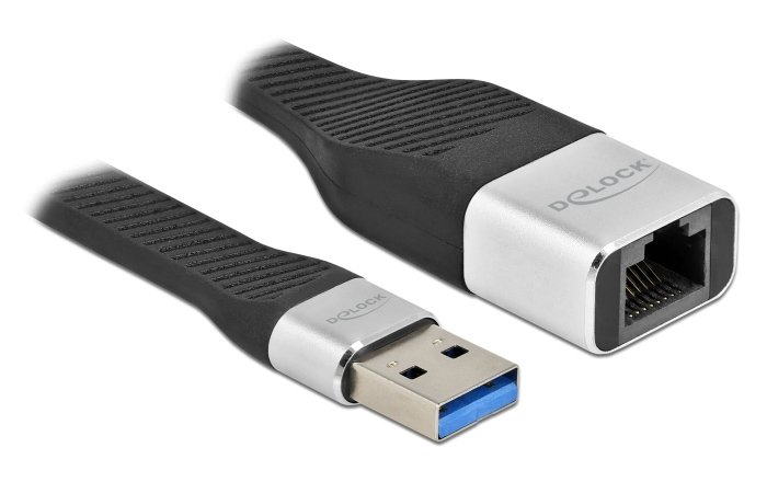 DELOCK αντάπτορας δικτύου , USB, 1000Mbps Ethernet, 13cm, μαύρος 3434