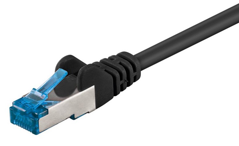 GOOBAY καλώδιο δικτύου 93706, CAT 6A S/FTP, 500MHz, Copper, 10m, μαύρο