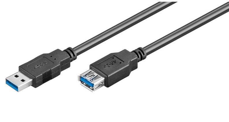 GOOBAY καλώδιο USB 3.0 σε USB (F) , copper, 1.8m, μαύρο 347