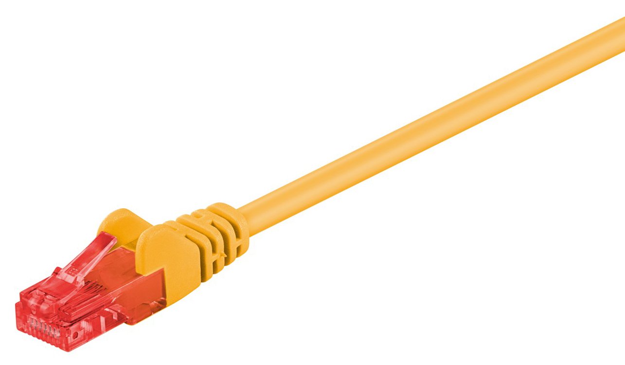 GOOBAY καλώδιο δικτύου , CAT 6 U/UTP, CCA, PVC, 0.25m, κίτρινο 2251