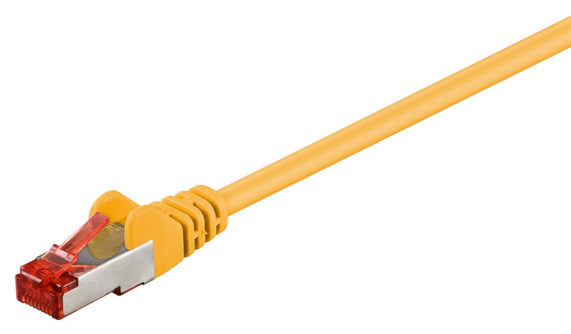 GOOBAY καλώδιο δικτύου , CAT 6 S/FTP (PiMF), CCA, 0.25m, κίτρινο 2246