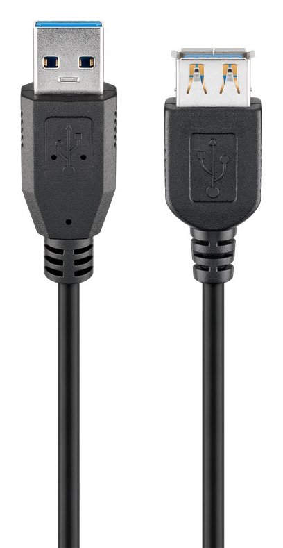 GOOBAY καλώδιο USB 3.0 σε USB (F) , copper, 5m, μαύρο 2438