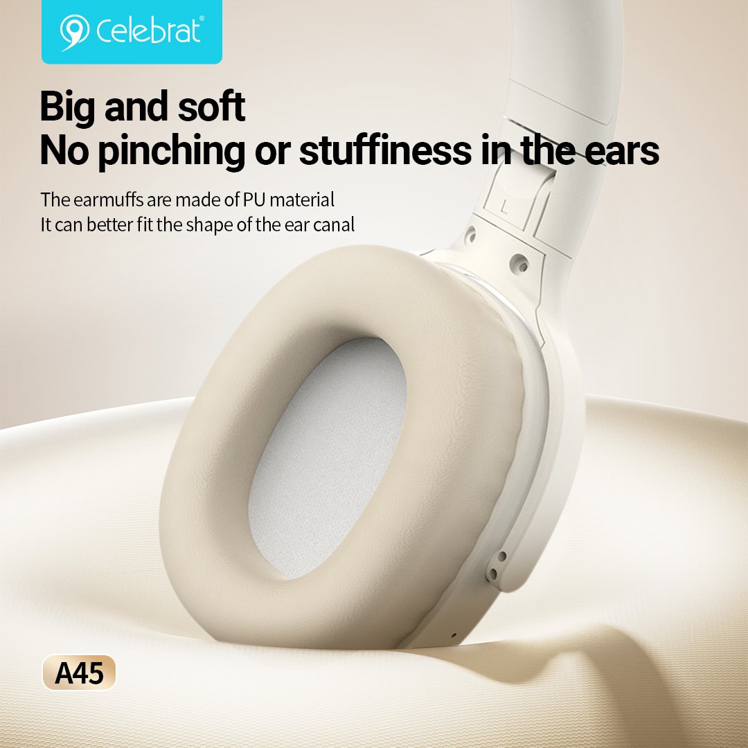 headphones A45, asyrmata & ensyrmata, micro SD, 40mm, 250mAh, mayra Bluetooth