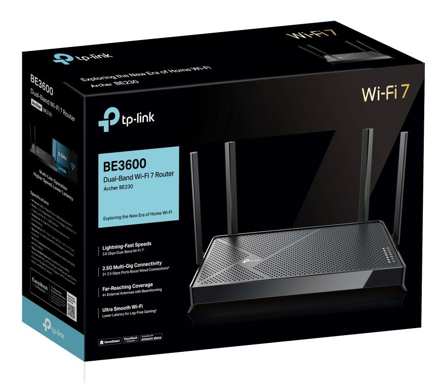 router Archer BE230, WiFi 7, 3600Mbps BE3600, Dual Band, V2.0 Router 9