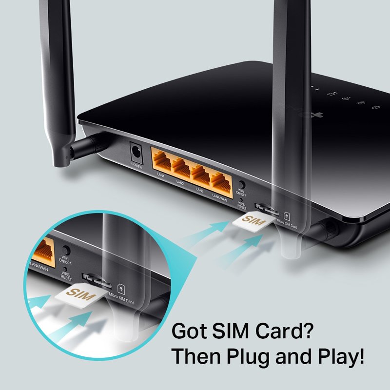 TP-LINK router rcher MR400, 4G LTE, Wi-Fi 1200Mbps C1200, Ver. 2.0 3578 - Image 2