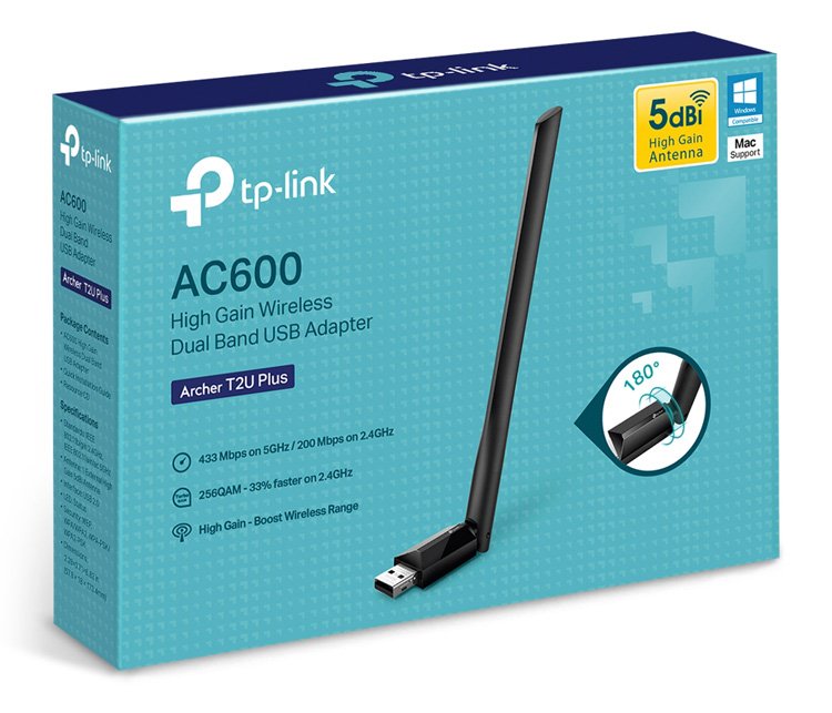 TP-LINK ασύρματος USB αντάπτορας δικτύου rcher T2U Plus, 600Mbps, V.1 1715 - Image 5