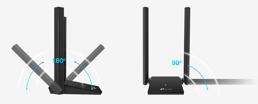 asyrmatos USB antaptoras diktyoy rcher T4U Plus, 1300Mbps, V.1 2322 USB Type-A