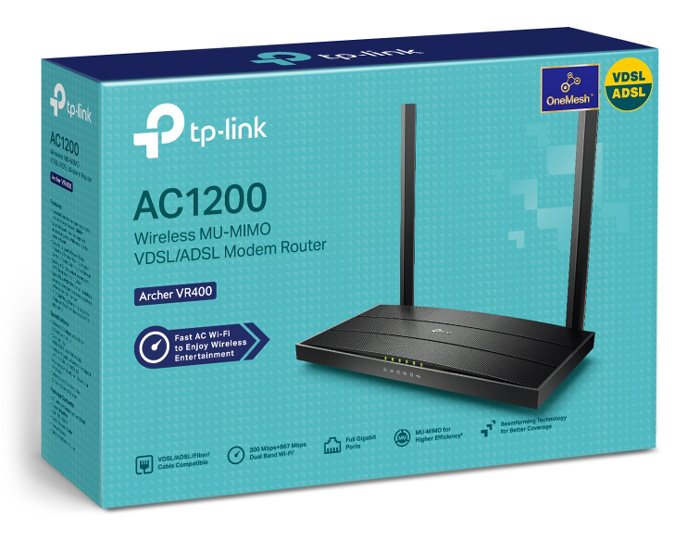 Modem/Router rcher VR400, VDSL/DSL, 1200Mbps C1200, Ver. 3.0 2323 Modem Router 10