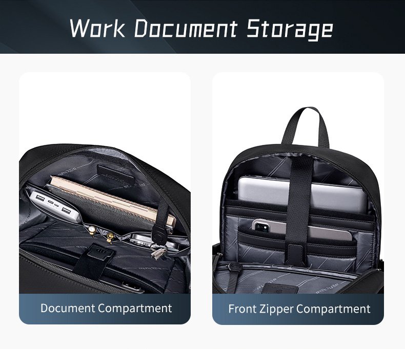 ARCTIC HUNTER τσάντα πλάτης B00811 με θήκη laptop 15.6", 16.5L, χακί - Image 3