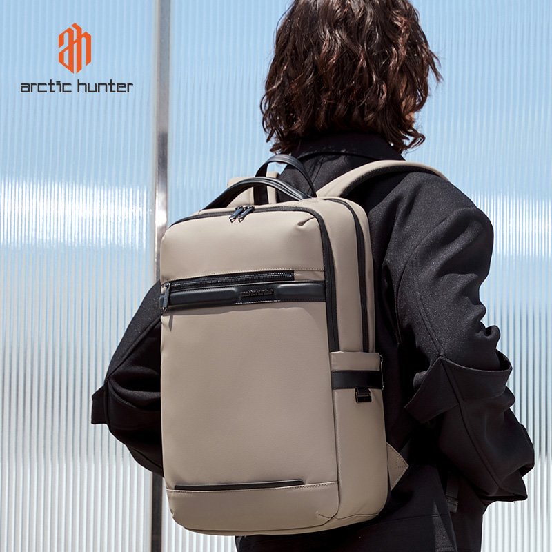 ARCTIC HUNTER τσάντα πλάτης B00872 με θήκη laptop 15.6", 14.5L, χακί - Image 2