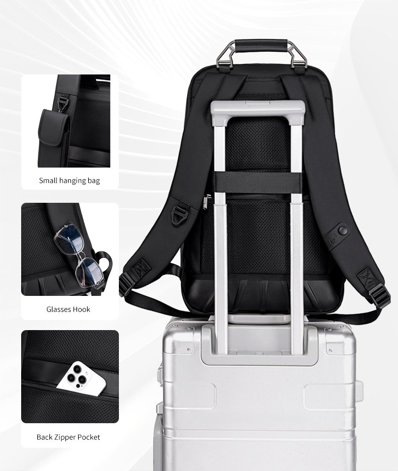 ARCTIC HUNTER τσάντα πλάτης B00915 με θήκη laptop 15.6", USB, 20L, μαύρη - Image 6