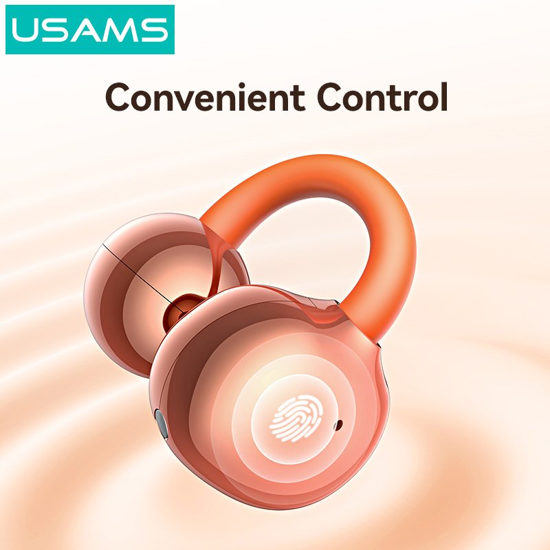 earphones me thiki fortisis Echo R03, OWS, F11mm, 40/300mAh, portokali Bluetooth