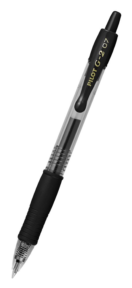 stylo diarkeias gel G-2, 0.7mm, 14cm, mayro Stylo 1