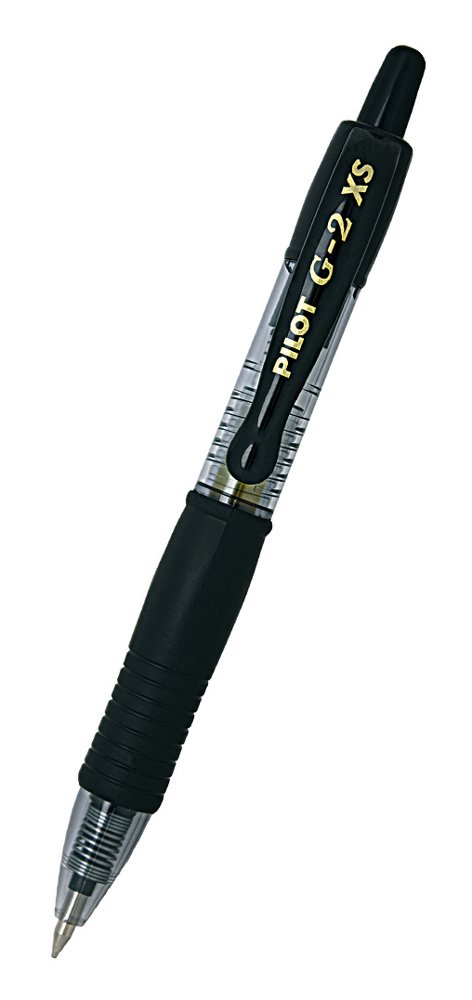 stylo diarkeias gel G-2 XS, 0.7mm, 11cm, mayro Stylo 1