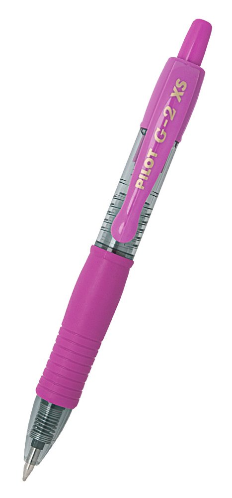 stylo diarkeias gel G-2 XS, 0.7mm, 11cm, roz Stylo 1