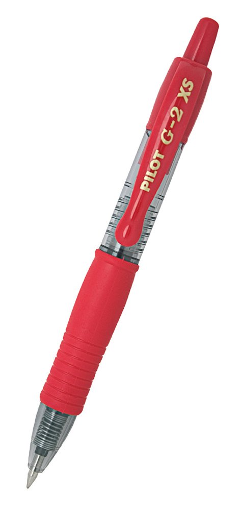 stylo diarkeias gel G-2 XS, 0.7mm, 11cm, kokkino Stylo 1