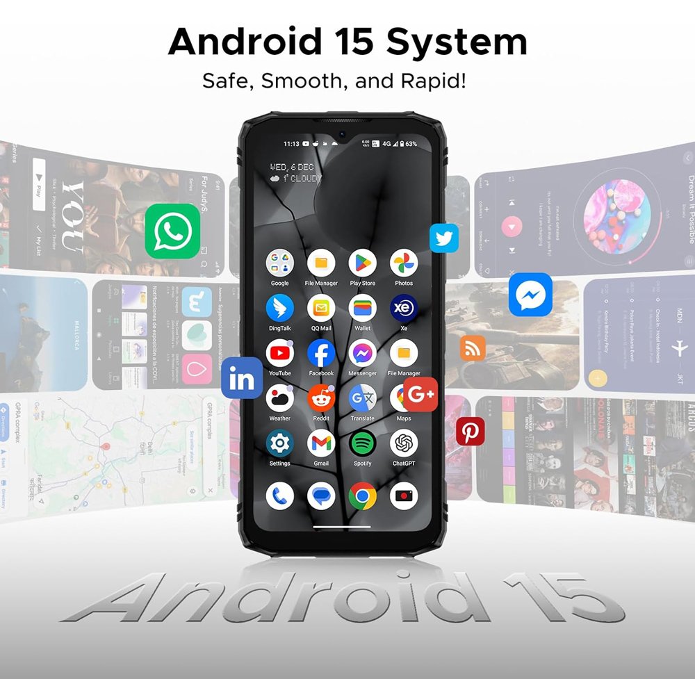 smartphone Blade 10 Energy, 6.56", 4/128GB, 6150mAh, IP68/IP69K/MIL-STD-810H, mayro 4GB